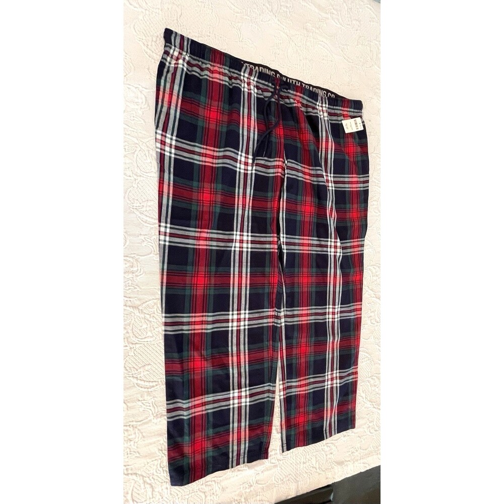 Duluth Trading Co Tartan Plaid Flannel Pajama Pants Plaid Pockets Men 2XLx32 NWT
